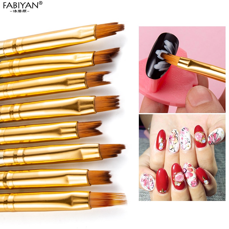 Set 8 Cọ vẽ FABIYAN trang trí móng tay nghệ thuật
