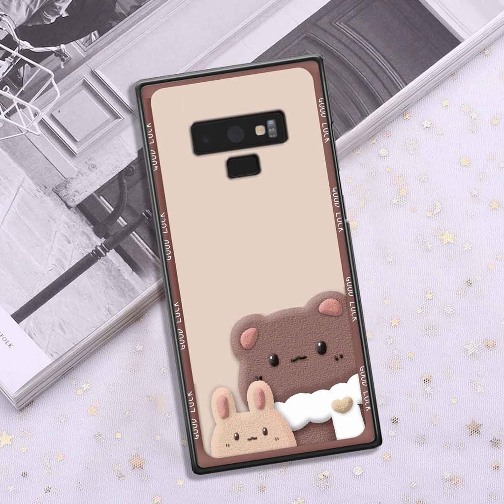 Ốp Samsung Note 9 bear brick, gấu đáng yêu, dễ thương