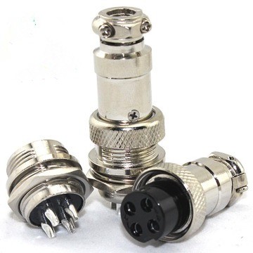 Đầu Nối Dây Dẫn Điện 16mm 4 Pin GX16-4 4-Pin