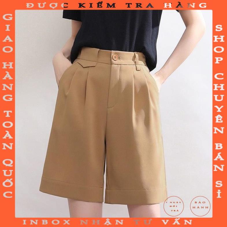 Quần short lửng ống rộng cạp cap chất RUBY cao cấp vanmuoi