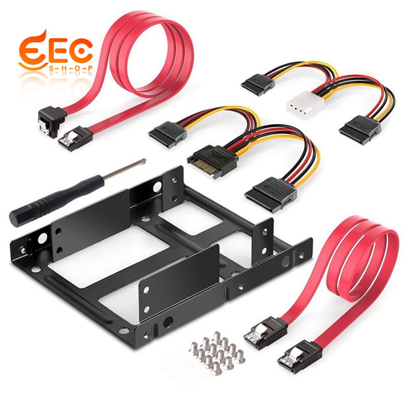 Bộ 2 Khay Kim Loại Gắn Ổ Cứng Ngoài Hdd Ssd 2.5-3.5 Inch Kèm Phụ Kiện | BigBuy360 - bigbuy360.vn