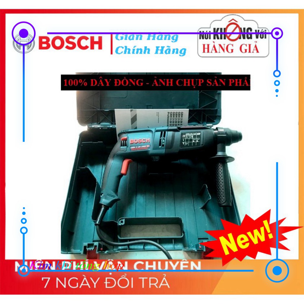 [NHẬP KHẨU] Máy khoan đục bê tông 3 chức năng Bosh 2-26 - Công suất 800w - Hàng công ty xuất dư - Có tem chống giả - Mad