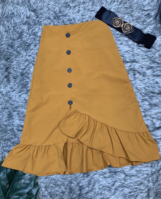 [Best selling] Chân váy caro đuôi cá phối nút lưng thun nhiều màu_chân váy dài | BigBuy360 - bigbuy360.vn