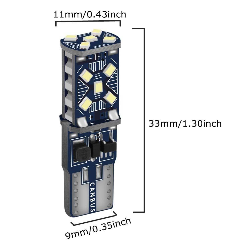 Đèn LED ABS 15SMD W5W Tự Động Đọc Sách Gắn Đuôi Xe Hơi
