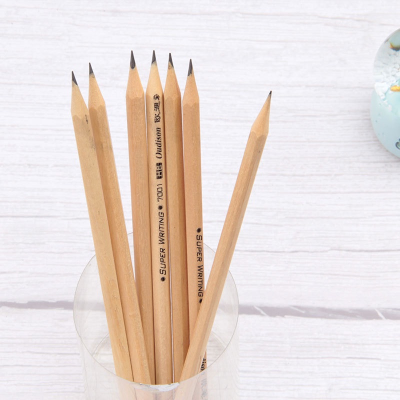 10 Bút chì lục giác HB không sơn an toàn cho bé tặng kèm Tẩy lớn