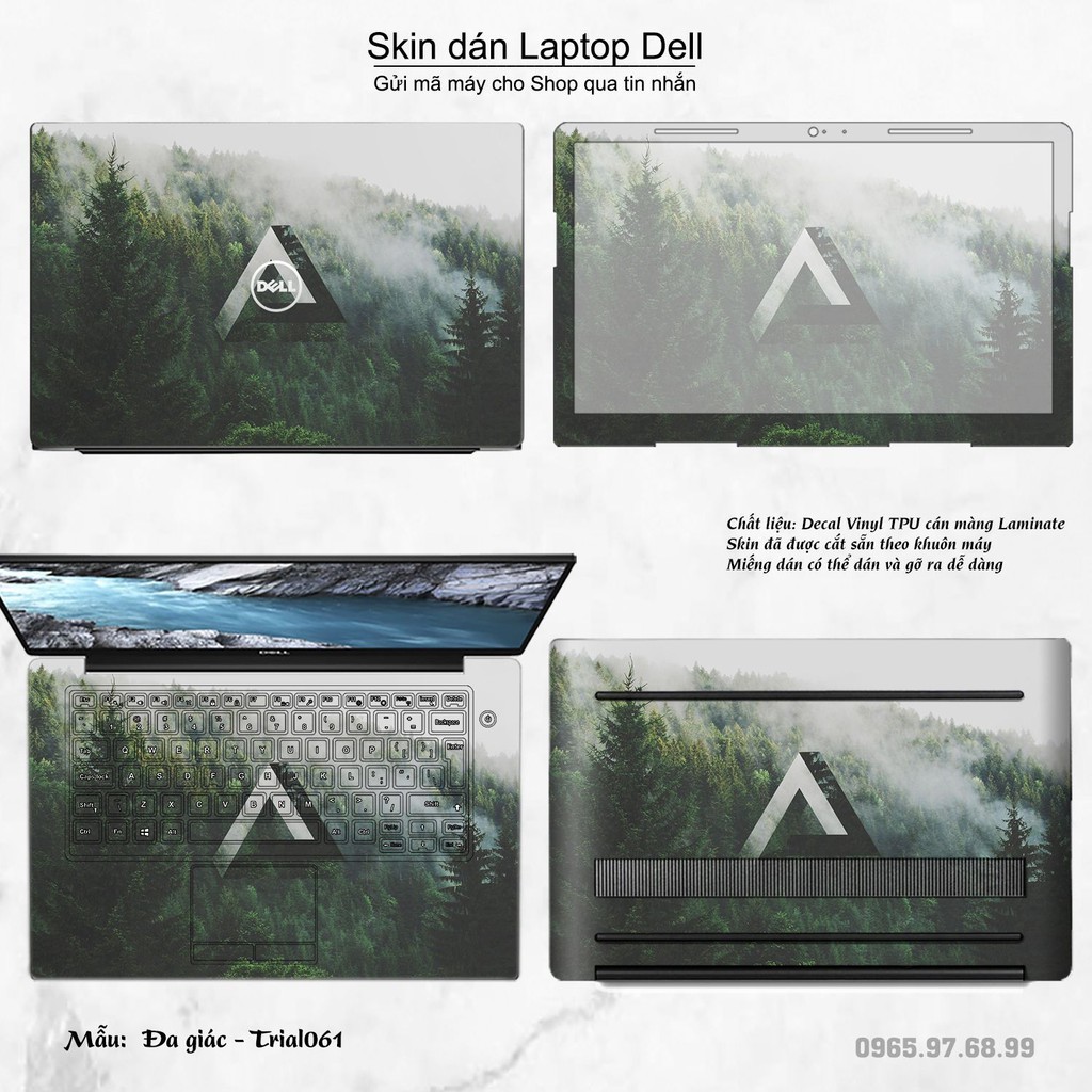 Skin dán Laptop Dell in hình Đa giác nhiều mẫu 11 (inbox mã máy cho Shop)