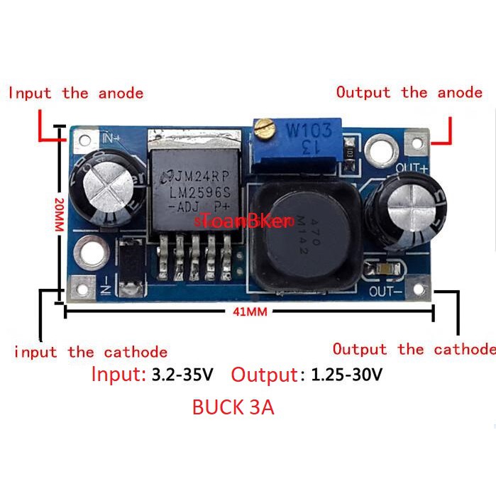 Mạch hạ áp LM2596 Buck DC - DC 3A