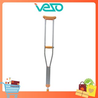 Nạng nách hợp kim nhôm cao cấp LUCASS C25 - Nạng tập đi cho người khuyết tật, người bị tai nạn phục hồi chức năng - HÀNG
