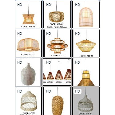 ĐÈN THẢ MÂY TRE TRANG TRÍ