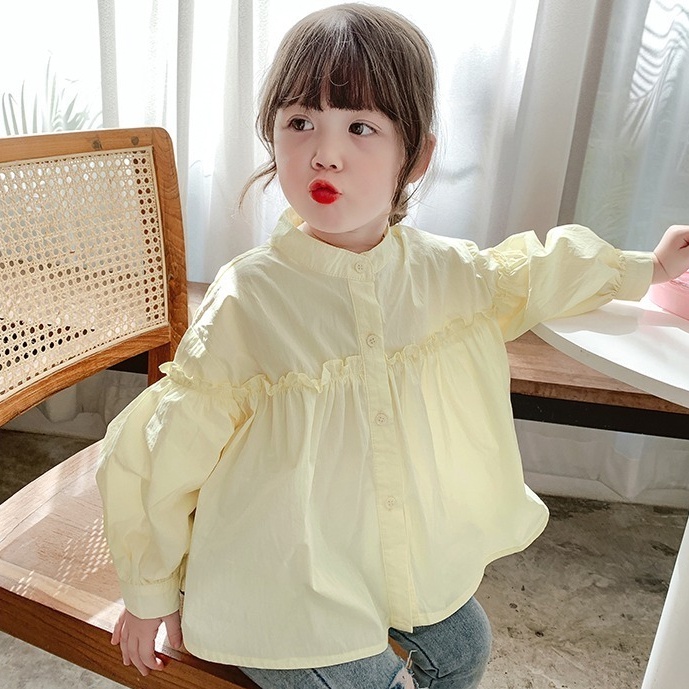 Áo Blouse Cô Gái Hàn Quốc Mới Cơ Bản Học Viện