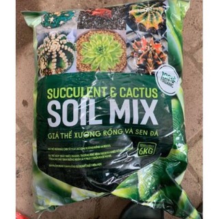 Giá thể đất trồng sen đá xương rồng cao cấp Soil Mix 6kg