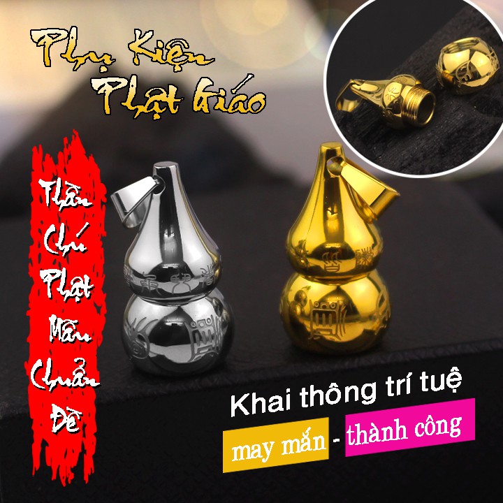 MẶT DÂY CHUYỀN TITAN HỒ LÔ RỔNG (không có kinh) – PHỤ KIỆN PHẬT GIÁO - Siêu đẹp, bền màu - Đem lại may mắn cho người đeo