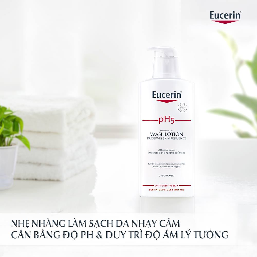 [DATE 2024] EUCERIN SỮA TẮM KHÔNG MÙI PH5 DÀNH CHO DA NHẠY CẢM 400ML