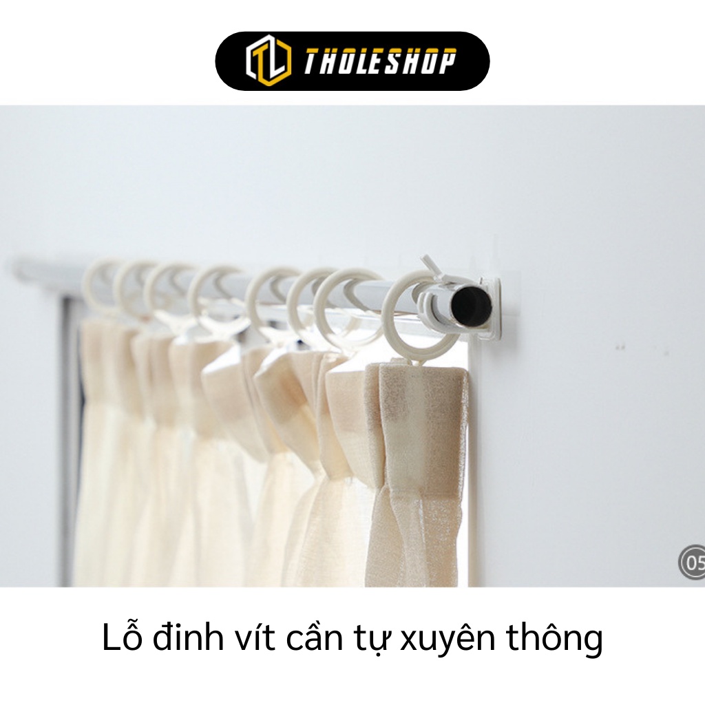 Giá Treo Rèm - Bộ 2 Kẹp Giữ Thanh Treo Rèm Cửa Dán Tường Đa Năng 9480