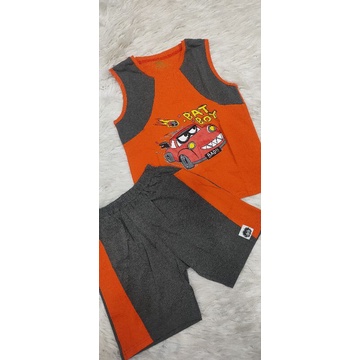 Bộ sát nách quần đùi thun cotton 100% chính phẩm cho bé trai size đại