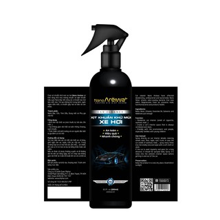 Nước xịt diệt khuẩn khử mùi ô tô, xe hơi nano bạc Nano Areiwa 250ml, sát khuẩn, khử khuẩn, mùi xe hơi nhanh & an toàn