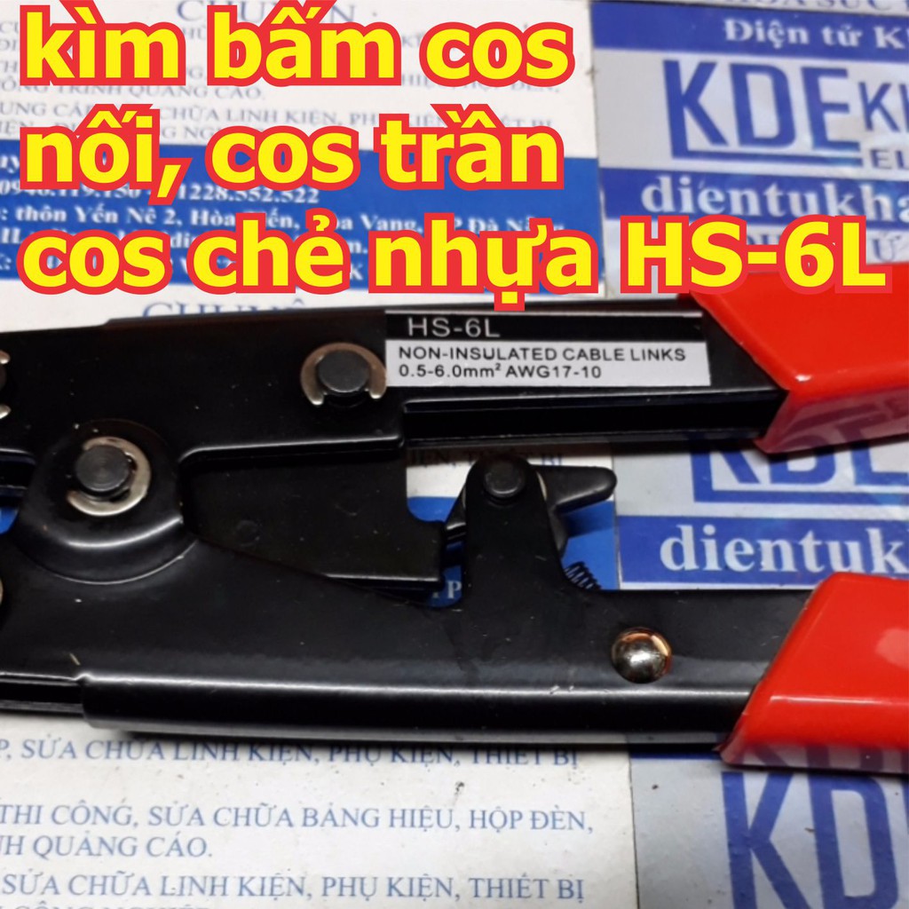 kìm bấm cos nối, cos trần, cos tròn.... HS-16 / HS-6L kde2206