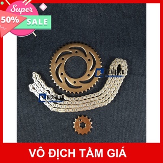 HCM- [Hàng Mới Về] Bộ Nhông Sên Dĩa Full Vàng Cho Xe Sirius, Sirius Fi 1879