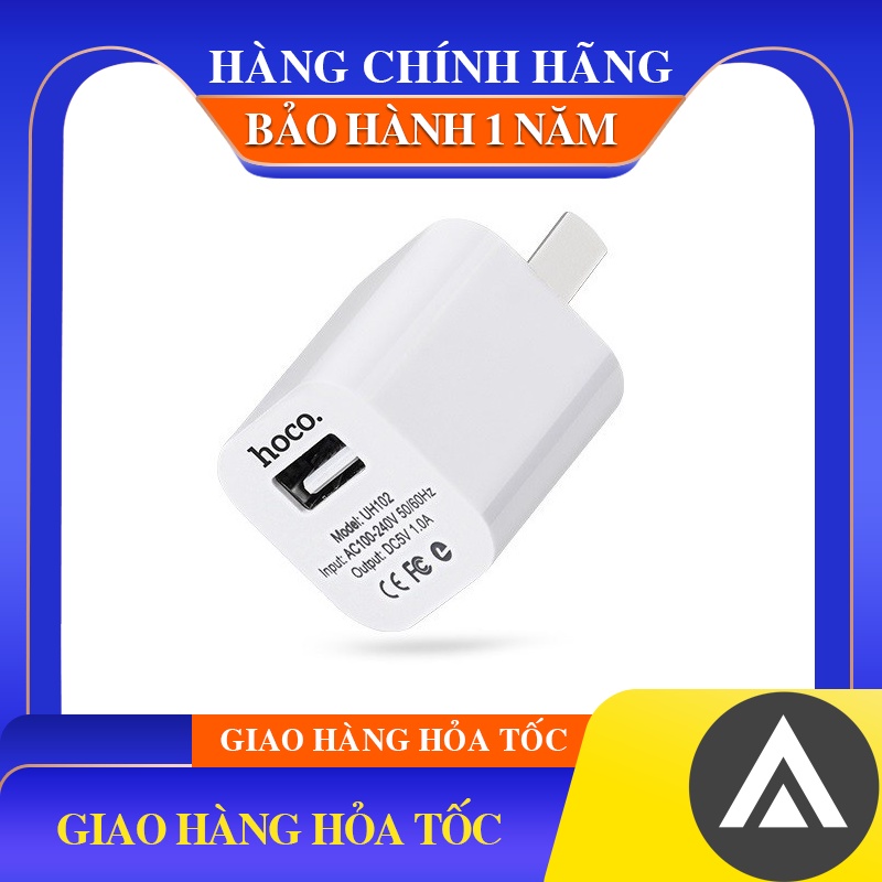Củ sạc HOCO UH102 chính hãng sạc nhanh cho IPhon pin dự phòng cáp sạc tai nghe Bluetooth Airpo 1/2