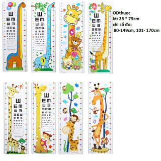 Thước đo chiều cao dán tường cho bé