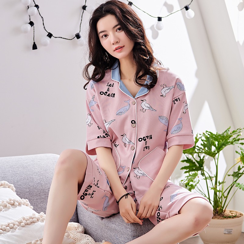 [Ảnh thật] BỘ LỬNG NỮ, BỘ PIJAMA NỮ style Hàn Quốc, chất COTTON 100% thông thoáng | BigBuy360 - bigbuy360.vn
