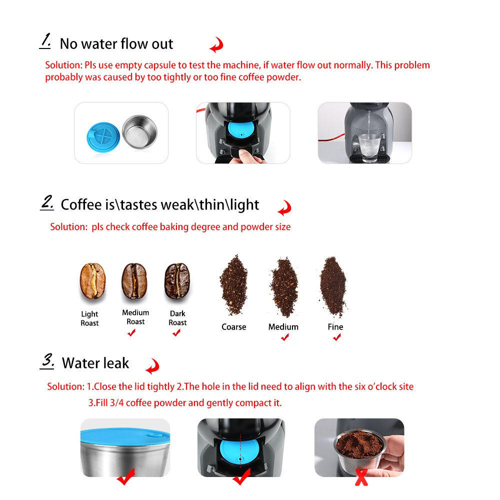 Cốc Lọc Cà Phê Bằng Thép Không Gỉ Tái Sử Dụng Cho Máy Pha Cà Phê Dolce Gusto Nescafe Cofee