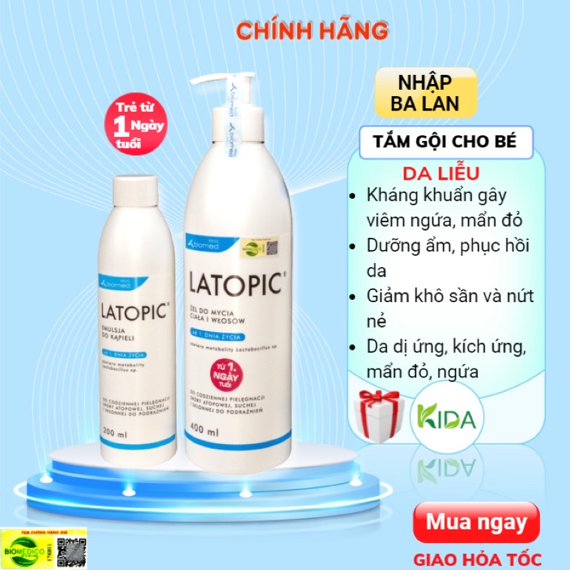 LATOPIC giúp Da khô Viêm ngứa Dị ứng Nhạy cảm, làm dịu da giảm viêm ngứa