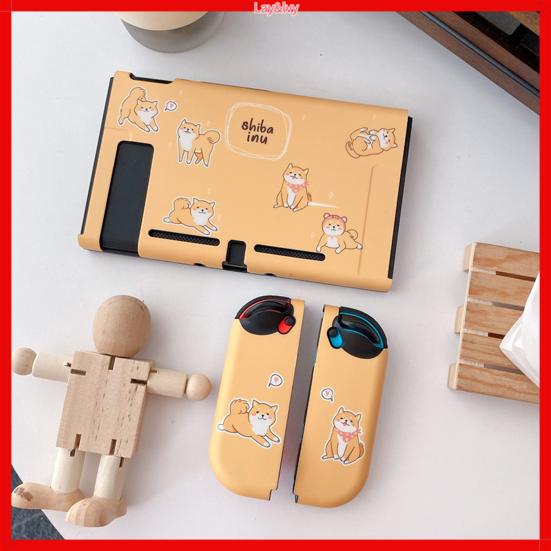 Cartoon Cute Shiba Inu Nintendo Switch IMD Silicone Drop-resistant Split Game Machine Protective Case Hard Case