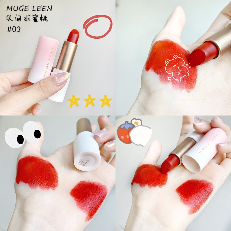 [Hàng mới về] Son môi MUGE LEEN mềm mượt mùi trái cây lâu trôi dưỡng ẩm chống thấm nước | BigBuy360 - bigbuy360.vn