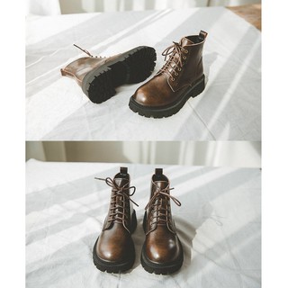 Original boots 6 lỗ xỏ đế cao - Boots da bò nữ (genuine leather)