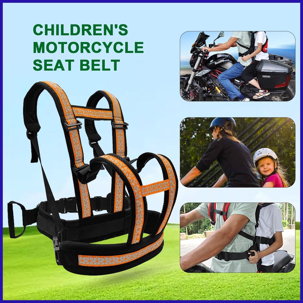 【Vận chuyển nhanh】 Đai an toàn xe máy cho trẻ em, đai phản quang, đai bảo vệ xe điện, đai an toàn xe đạp, đai an toàn cho bé
