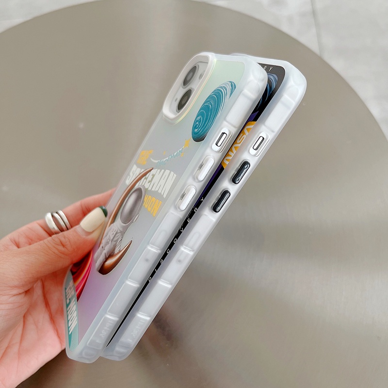 Nasa Ốp Điện Thoại Hình Phi Hành Gia Mặt Trăng Màu Gradient iphone 13 Pro Max i13 13pro 11ProMax i11 iX Xs XR Xs Max 7plus 8plus 12Pro 12 Pro Max