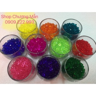 100G Chuỗi Hạt Pha Lê Nhựa Dĩa Bay 6mm Giá Sỉ