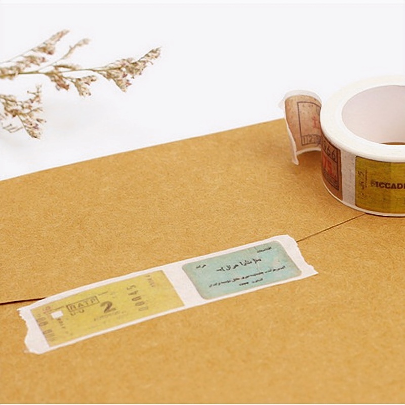 Washi tape vintage caro trang trí sổ retro HD4-K89 DIY Crafts, Scrapbook, Journal, Diary, Planner, Wal Seal Ect