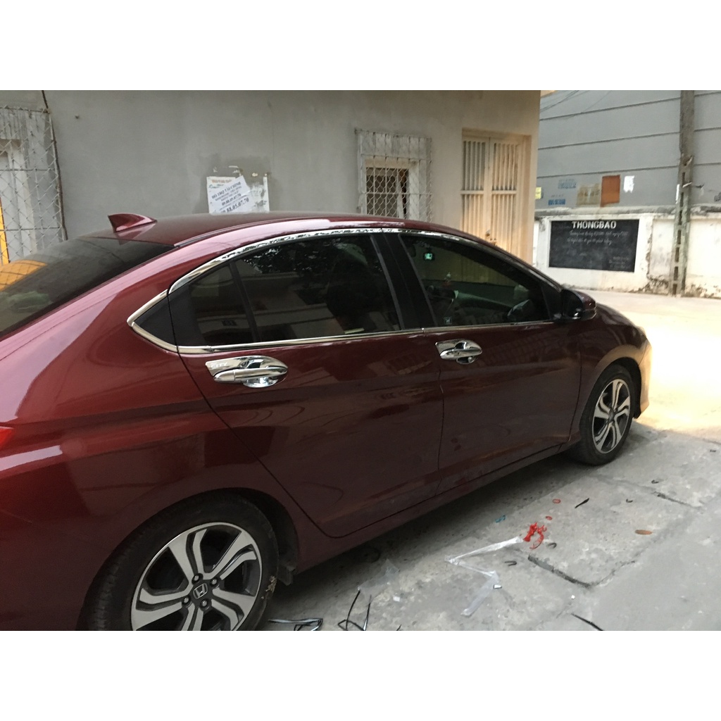 Nẹp viền inox quanh kính Honda City 2016 tới 2020