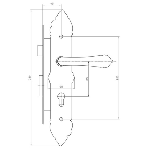 Khóa Cửa Tay Gạt Việt Tiệp 04942