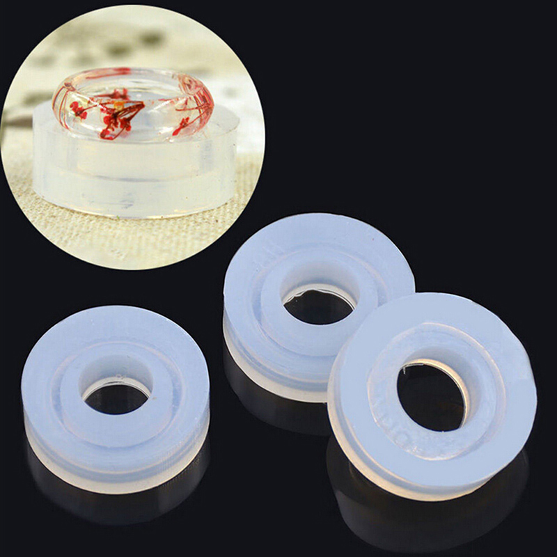 Khuôn đúc resin làm nhẫn hình tròn chất liệu silicone trong suốt