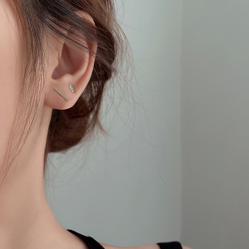 ✨✨Bộ 5 bông tai bạc S925 đính đá nhân tạo thời trang cho nữ