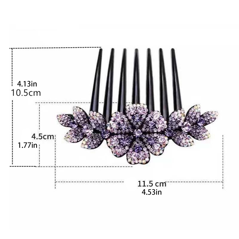 Ygt Lược Cài Tóc Hình Hoa Đính Đá Lấp Lánh Dành Cho Nữ