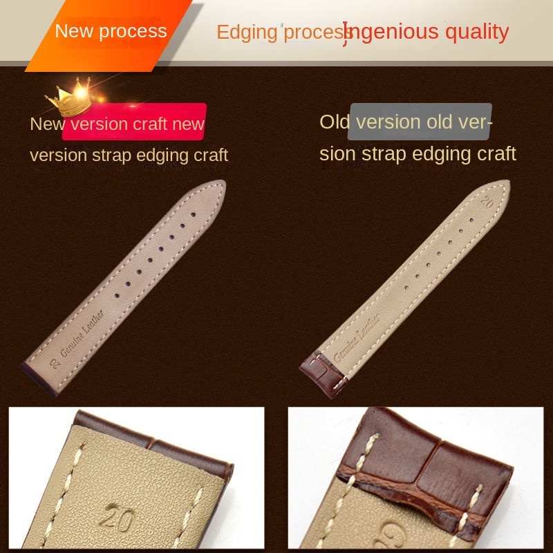 Dây Đeo Đồng Hồ Bằng Da Bò Mềm Khóa Bướm Chốt Cho Unisex