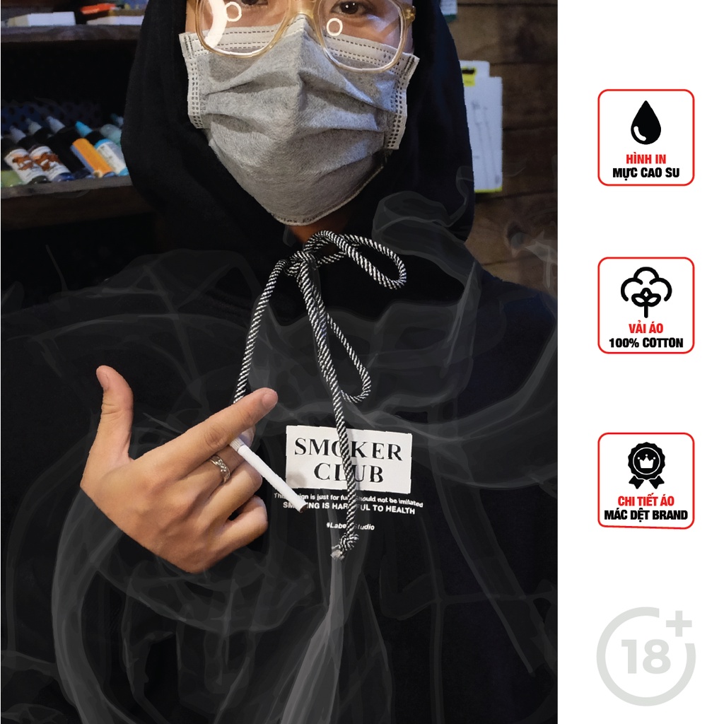 LB46 Áo nỉ, áo hoodie, áo sweater, SmokerClub, local brand Labeo, áo dáng oversize | BigBuy360 - bigbuy360.vn