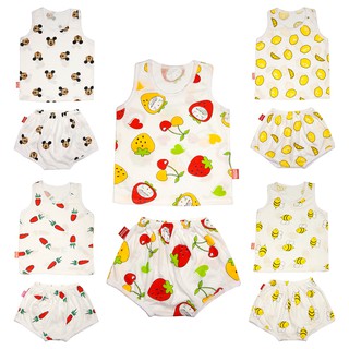 Bộ áo ba lỗ quần Chíp nền trắng in hình ngộ nghĩnh cho bé trai và bé gái từ 4-14kg