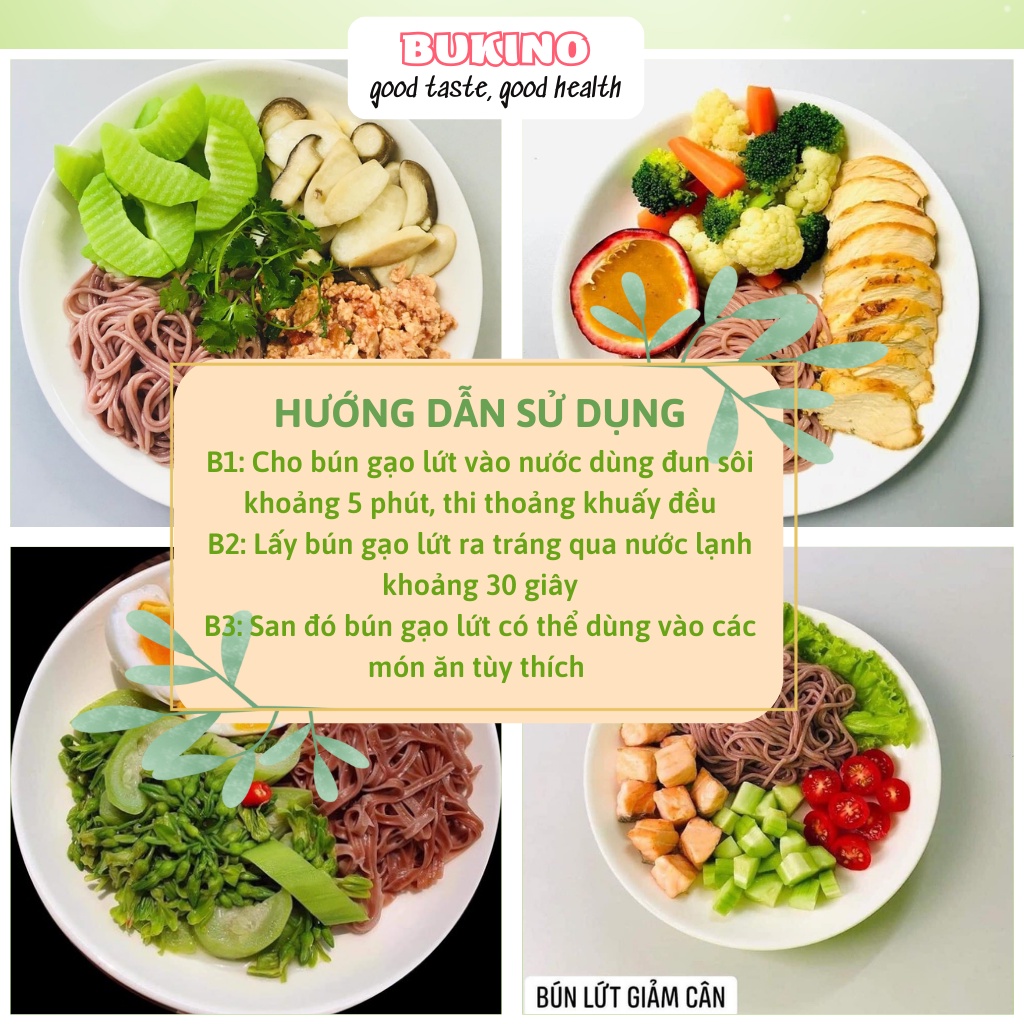 Bún phở hủ tiếu gạo lứt đỏ Hoàng Minh, thực phẩm gạo lứt ăn kiêng eatclean giảm cân tốt cho sức khỏe Hà Nội