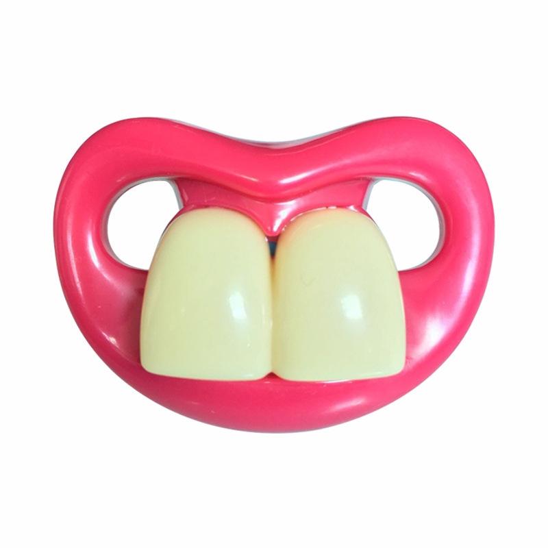 Núm Ti Giả Bằng Silicone Hình Đôi Môi Vui Nhộn Dành Cho Trẻ