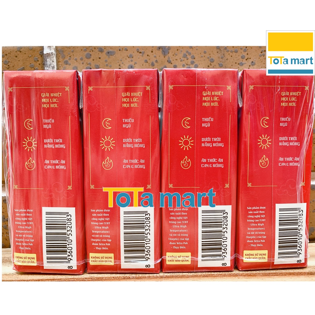 (Lốc 4 hộp) Trà trái cây COZY tắc mật ong / trà đào sả / trà vải / trà thảo mộc 225ml/ hộp