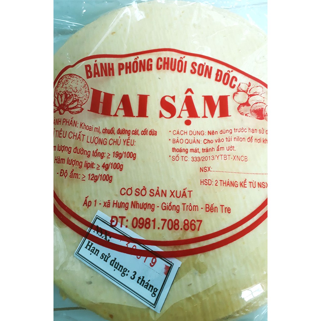 Bánh phồng khoai đặc sản Bến Tre 30 cái