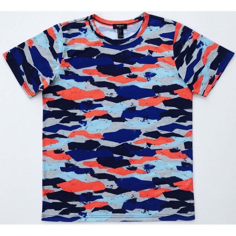 Áo thun phông nam unisex tshirt f21 vnxk, dãn ít, rằn ri camo