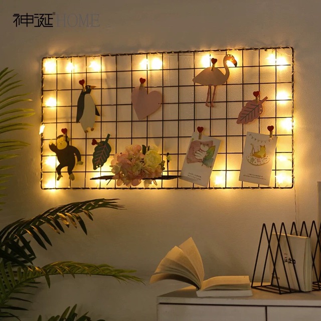 {SIÊU HOT}- Tặng 10 kẹp gỗ - KHUNG LƯỚI TRANG TRÍ- DECOR- PHỤ KIỆN TREO TƯỜNG. Siêu đẹp.