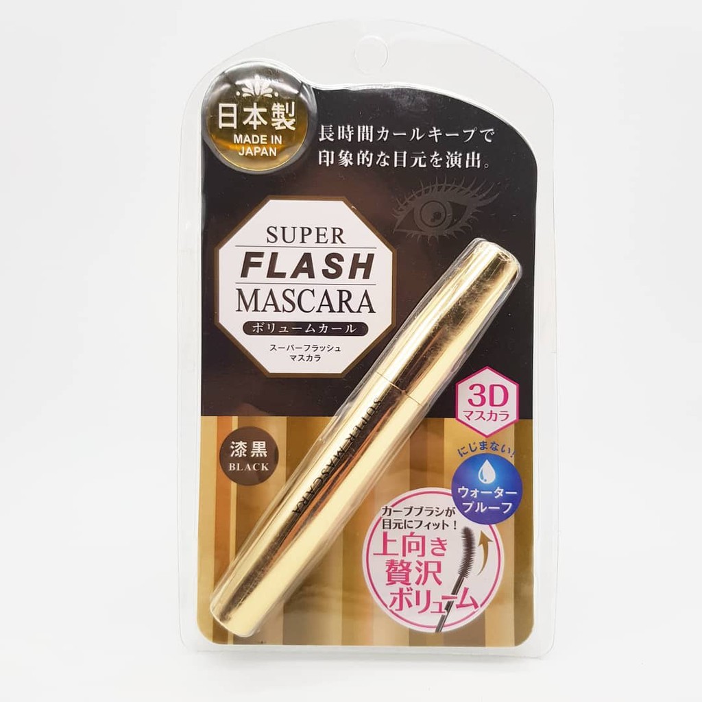 Mascara Super Flash Kira Crate 3D làm dài, dày và cong mi (6gr) chính hiệu từ Nhật Bản