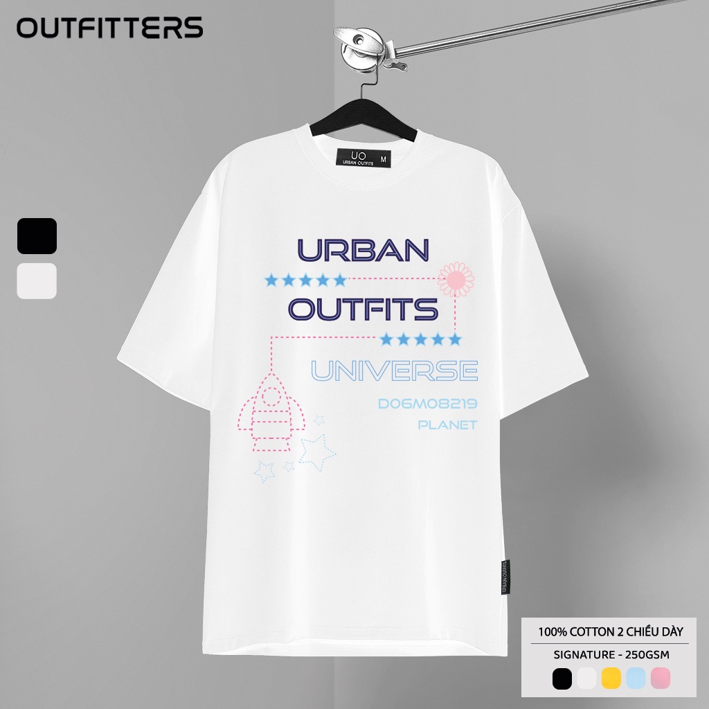 Áo Thun Tay Lỡ Nữ Nam Form Rộng ATO46 [SIGNATURE FULL BOX] Outfitters In UNIVERSE DO6M Planet 100 Cotton Local Brand0